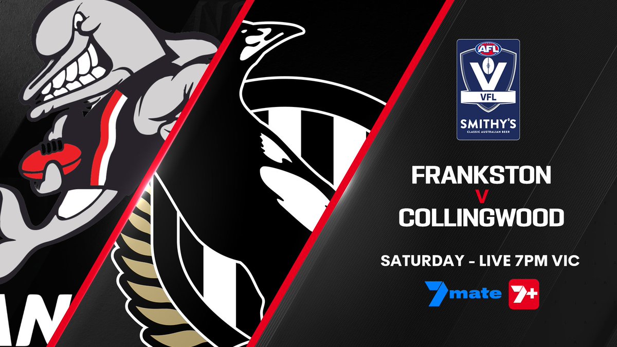 VFL / VFLW (@vfl) on Twitter photo You do not want to miss this one!
Watch tonight's Smithy's VFL <a href="/7AFL/">7AFL</a> clash between <a href="/FrankstonFC/">Frankston Football Club</a> and <a href="/CollingwoodVFL/">Collingwood FC VFL</a> at Kinetic Stadium live and free on 7mate and 7plus from 7:00pm.
➡️ 7plus.com.au/afl You do not want to miss this one!
Watch tonight's Smithy's VFL <a href="/7AFL/">7AFL</a> clash between <a href="/FrankstonFC/">Frankston Football Club</a> and <a href="/CollingwoodVFL/">Collingwood FC VFL</a> at Kinetic Stadium live and free on 7mate and 7plus from 7:00pm.
➡️ 7plus.com.au/afl