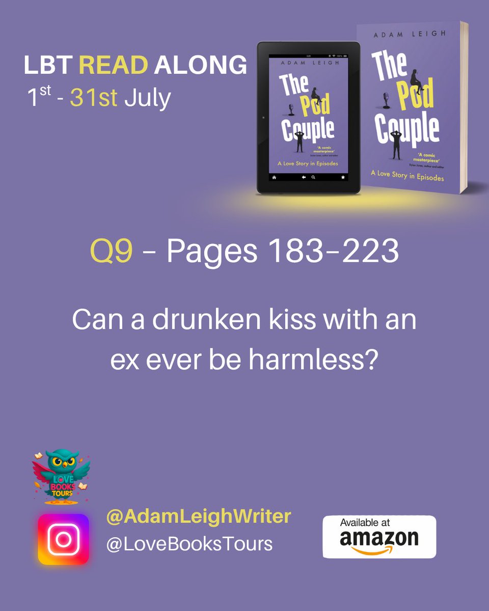 emma fitzgerald (@fitzgerald631) on Twitter photo Read-along for The Pod Couple by Adam Leigh. Q9 I suppose it depends on which ex it is and I think it can always be harmless because you don’t know what feelings may come back.
<a href="/Lovebookstours/">Love Books Tours</a>
#Ad #LBTCrew #BookTwitter #FreeReview #FreeBookReview Read-along for The Pod Couple by Adam Leigh. Q9 I suppose it depends on which ex it is and I think it can always be harmless because you don’t know what feelings may come back.
<a href="/Lovebookstours/">Love Books Tours</a>
#Ad #LBTCrew #BookTwitter #FreeReview #FreeBookReview