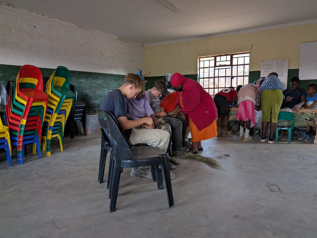 RGS- World Challenge. Team doing well, and working with the local community . Day 2 of the project today putting a roof on the kitchen at the NCP and plastering the outside