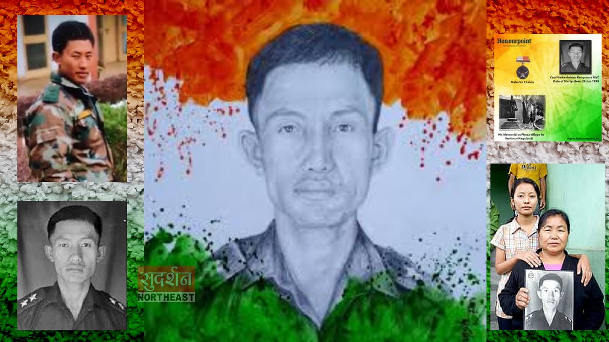 SudarshanNewsNE's tweet image. He climbed a cliff barefoot under enemy fire and gave his life so others could live.
Remembering Captain Neikezhakuo Kenguruse MVC, the braveheart of Kargil.
READ MORE👇
sudarshannews.in/The-Warrior-Wh….
@adgpi @IAF_MCC @indiannavy @prodefkohima @SpokespersonMoD @DefenceMinIndia…