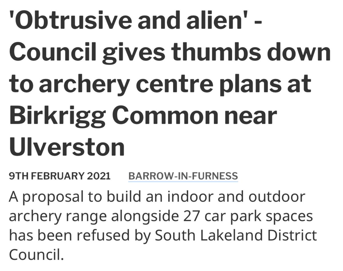 _Fyrd's tweet image. South Lakes council refused planning for an archery range. Calling it “alien”
But a 3 storey mega mosque is fine though and totally not alien..