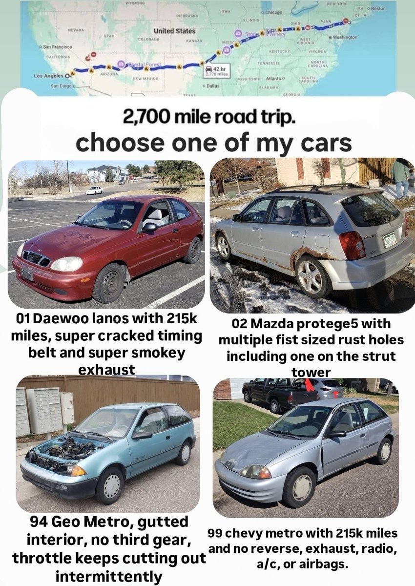 Made this with the worst cars I've had lol