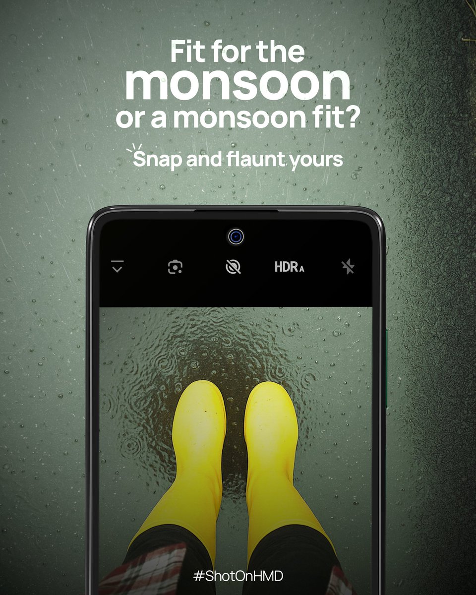 When the forecast says rain but you say style. #Share your monsoon fit with us and get featured.

How to participate:
1. Share your clicks tagging <a href="/HMDdevicesIN/">HMD India</a> and using #ShotOnHMD
2. Best entry gets featured on our official page

#HMD #HMDIndia #ShotOnHMD #Contest #ContestAlert