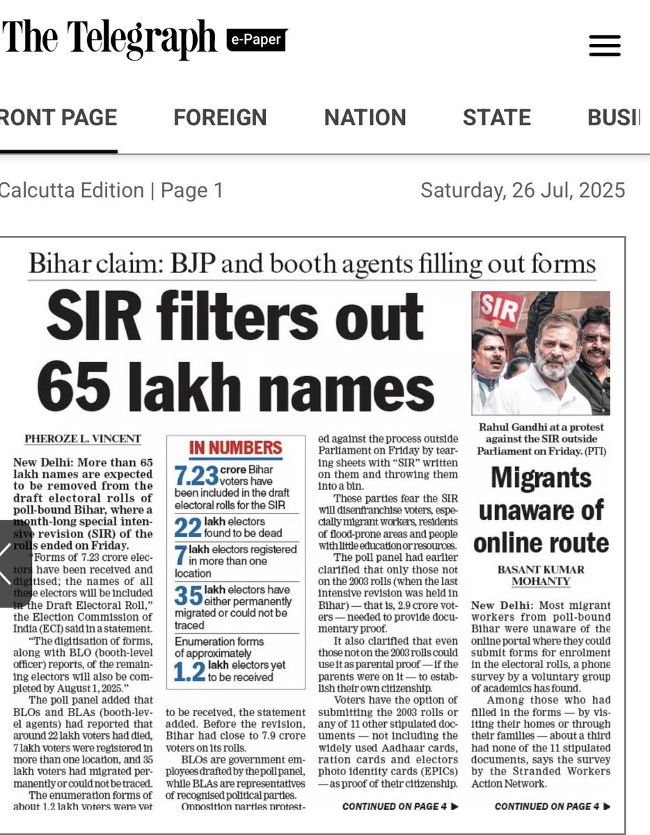 AninditaAdhik13's tweet image. “Yeh gareeb admi ko pareshan karne ke liye kiya ja raha hai. Agar document nahi hai toh kahan jaye? Gardan kaat ke de de kya?”
Migrant workers are aggravated and rightly so with the the electoral list verification putting them at risk of losing their vote #BiharElections2025