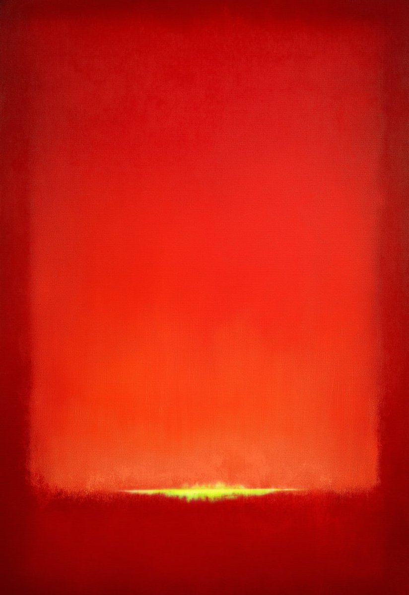 Gm friends! Have a happy weekend! 🥳
Today I added the 11th piece (previous 10 sold 🔥) to the series of works dedicated to Mark Rothko.

Reflections on Rothko. Sunrise on Crimson.
1/1, 23 tez