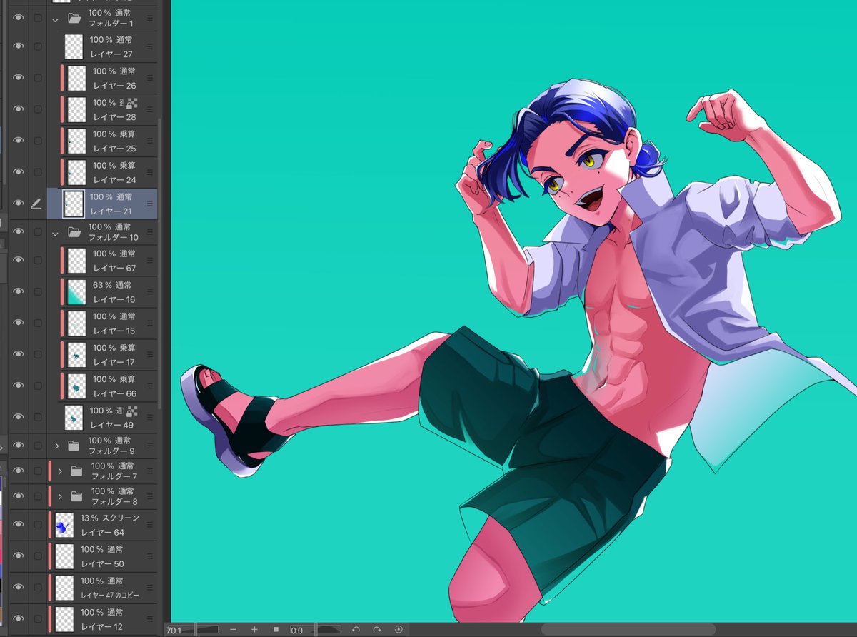 aizou_maro's tweet image. #wip

塗り方練習中〜〜
そういえば、ラフ段階では水鉄砲実装予定だったような・・・