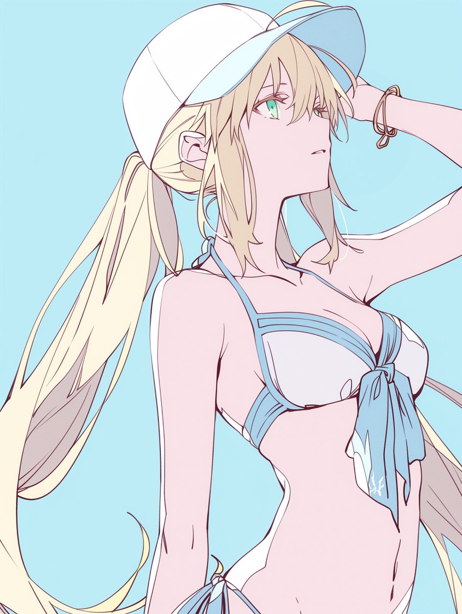koko_0316a's tweet image. バサトリア           
水着キャストリア    水着アルキャス(Artoria Caster)                
#FGO📷 #FGO10周年