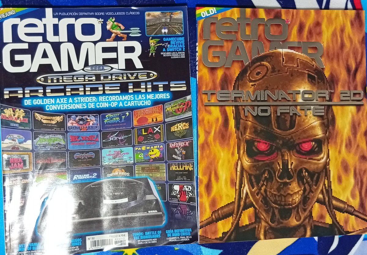 quimerus_es's tweet image. Leídos los últimos números de @RetroGamer_Mag UK y España. Destacar el reportaje “Hands‑on con Terminator 2D: No Fate” y el especial de OUENDAN. Y en la Spanish edition las mejores conversiones de recreativas que aterrizaron en la 16 bits de Sega y gran tributo a Psygnosis.