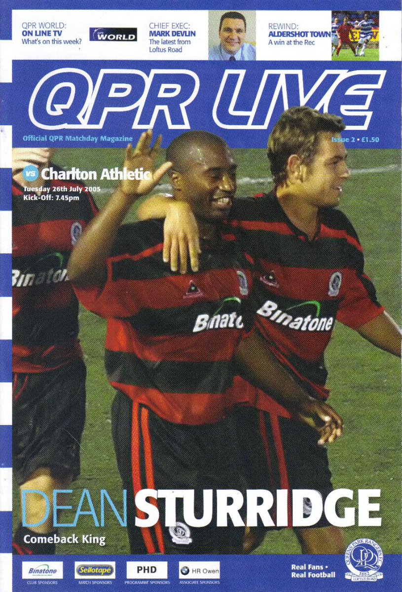 CafcFacts's tweet image. 2️⃣0️⃣ years ago today
26/7/2005 QPR 0 #cafc 3 A Darren Bent hat trick for Charlton Athletic at Loftus Road in this pre season friendly on a Tuesday night