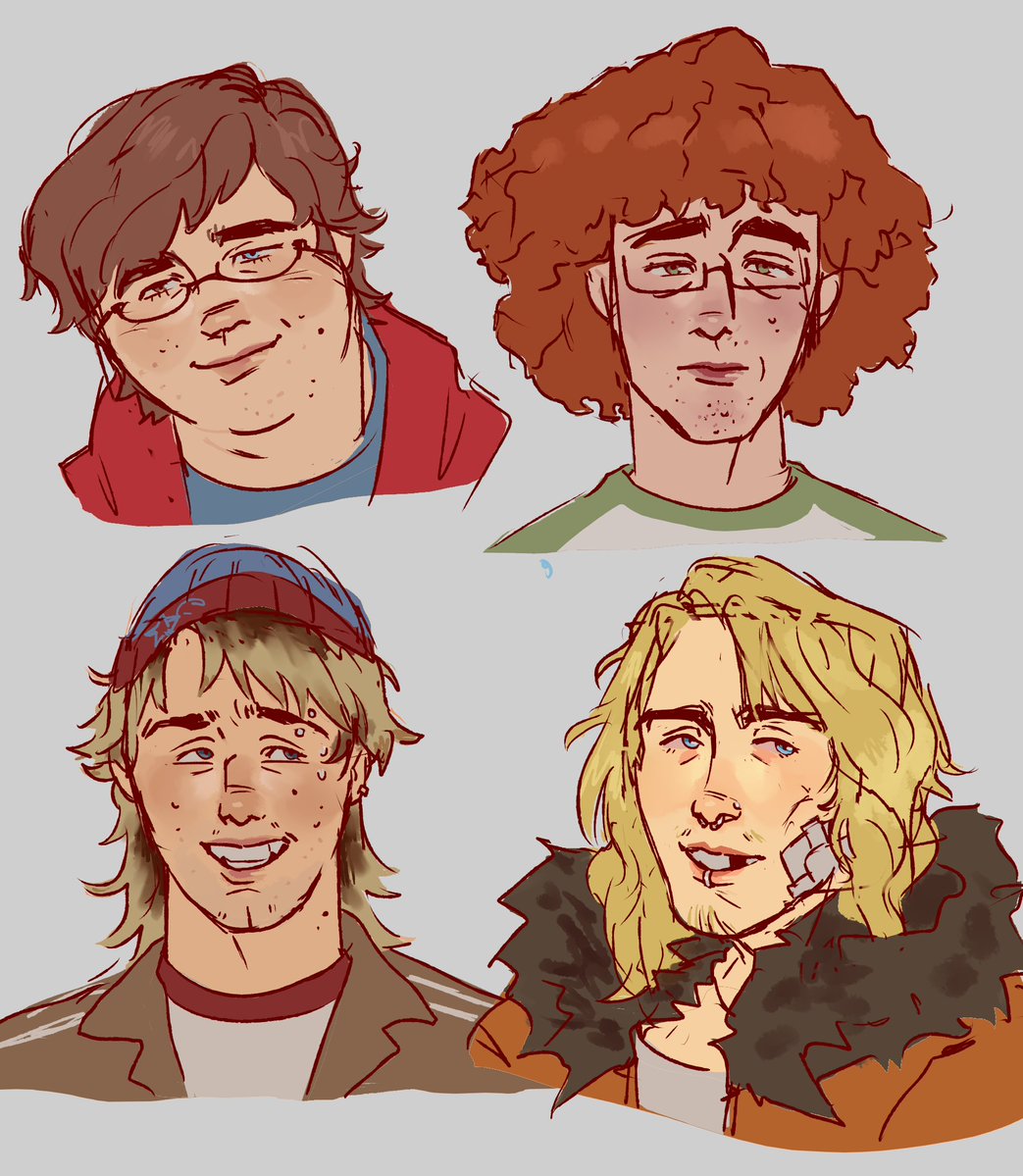 will1real's tweet image. i realize i forgot 2 tag my last post woops, anyways heres my designs for all of them obvi kyle and stan are matt and trey but cartman was based off of paul dano and kenny of of kurt cobain
#sptwt #southpark