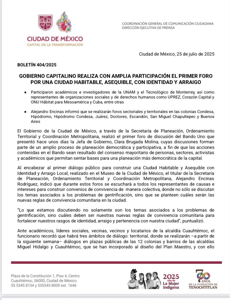 MetropolisCDMX's tweet image. Al encabezar el Foro Bando 1 "Por una Ciudad Habitable y Asequible, con Identidad y Arraigo Local", en el @MuseoCiudadMX, el titular de la @MetropolisCDMX @A_Encinas_R indicó que durante los diálogos se crearán nuevas reglas de convivencia comunitaria en la ciudad