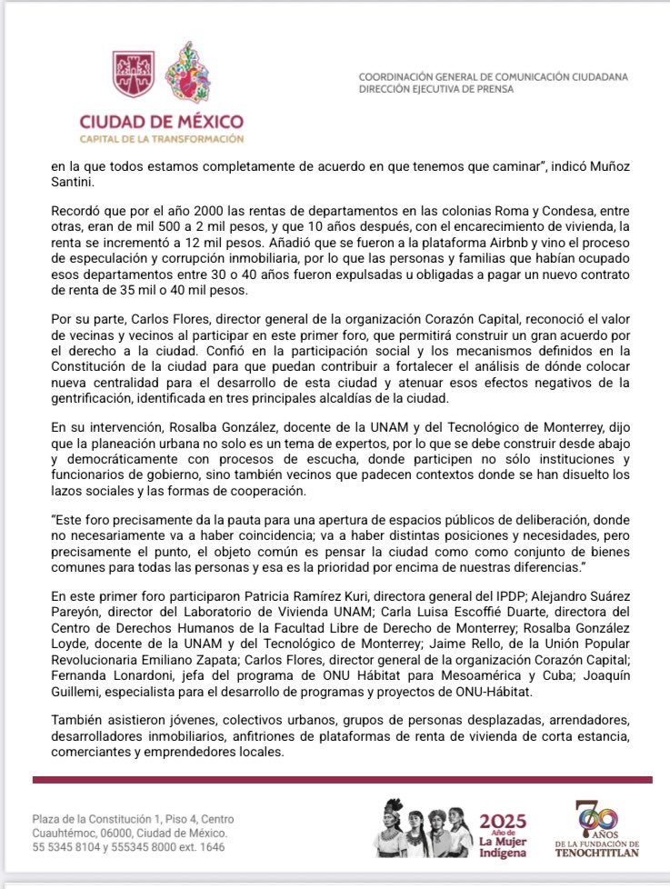 MetropolisCDMX's tweet image. Al encabezar el Foro Bando 1 "Por una Ciudad Habitable y Asequible, con Identidad y Arraigo Local", en el @MuseoCiudadMX, el titular de la @MetropolisCDMX @A_Encinas_R indicó que durante los diálogos se crearán nuevas reglas de convivencia comunitaria en la ciudad
