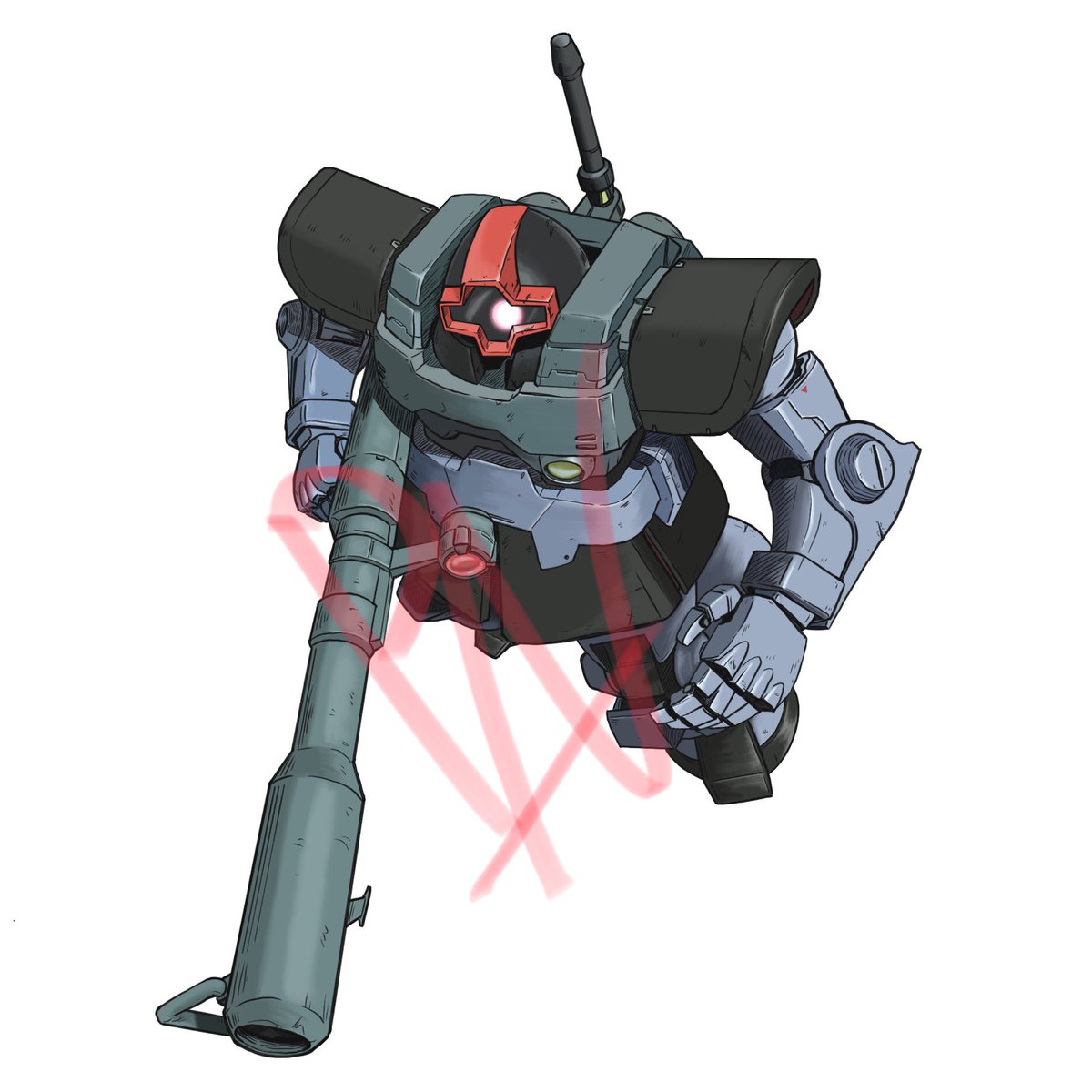 PrimateNemesis's tweet image. My first mecha art and last art are both Doms.