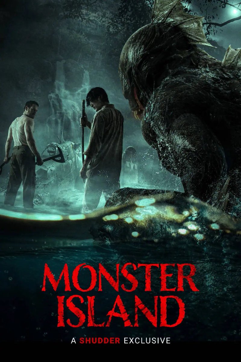 realshawnhunt's tweet image. #NowWatching “Monster Island” (2025) on @Shudder.  This may be the closest I ever get to seeing a new “Creature From the Black Lagoon” movie.