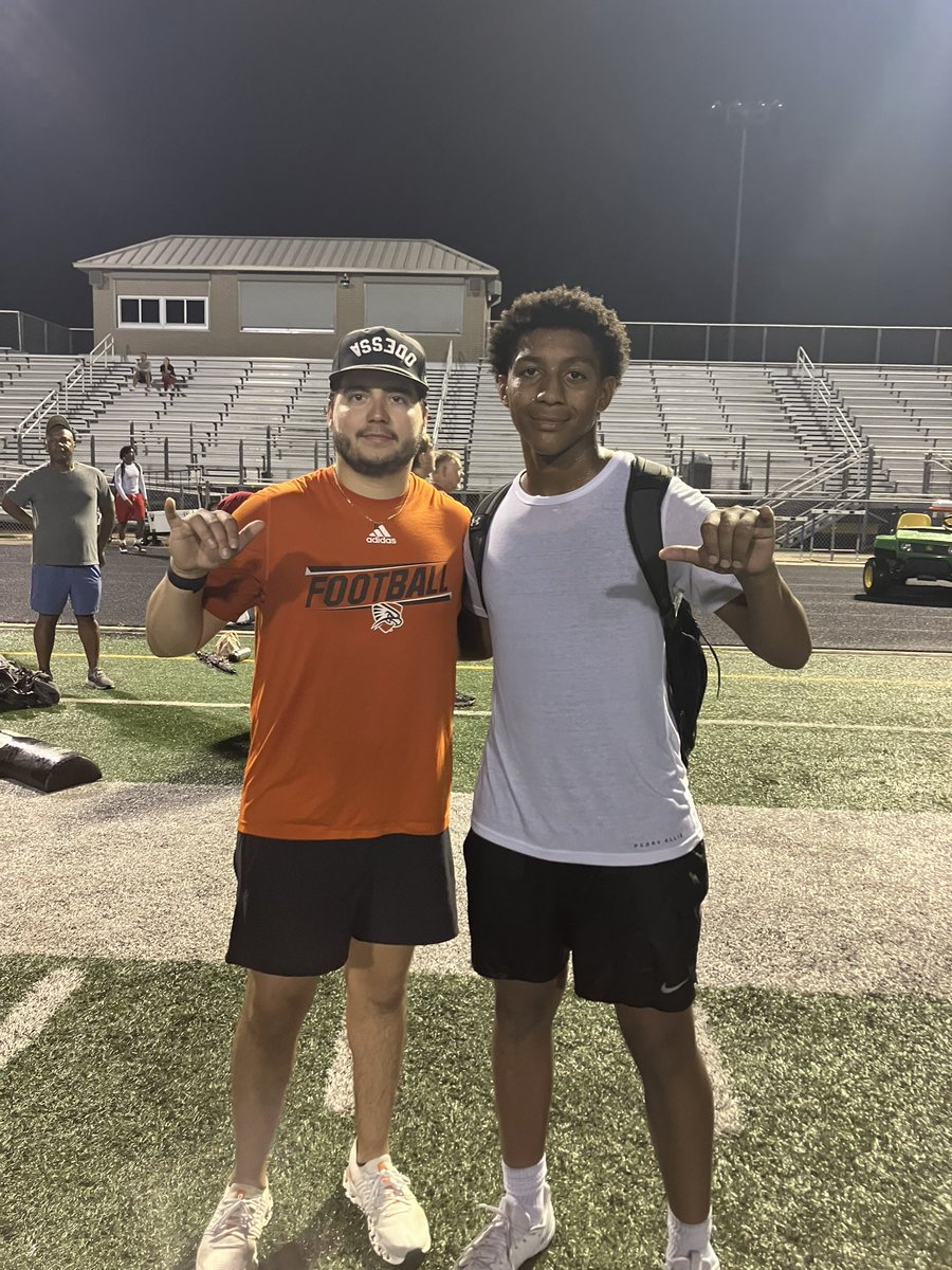 Langston carmouche (@youcantstop_24) on Twitter photo Had a great time at the UTPB Football Camp today! Got to compete, learn some new things, and meet some great coaches. Still have a lot of work to do.
Huge thanks to the staff for the great experience!
<a href="/RyverRodriguez/">Ryver Rodriguez</a> <a href="/Coach_LaFavers/">Rick LaFavers</a> <a href="/UTPBFootball/">UTPB Football</a> <a href="/CoachKScholz/">Kevin Scholz</a> <a href="/CoachK__Mac/">Kris McCullough</a> Had a great time at the UTPB Football Camp today! Got to compete, learn some new things, and meet some great coaches. Still have a lot of work to do.
Huge thanks to the staff for the great experience!
<a href="/RyverRodriguez/">Ryver Rodriguez</a> <a href="/Coach_LaFavers/">Rick LaFavers</a> <a href="/UTPBFootball/">UTPB Football</a> <a href="/CoachKScholz/">Kevin Scholz</a> <a href="/CoachK__Mac/">Kris McCullough</a>