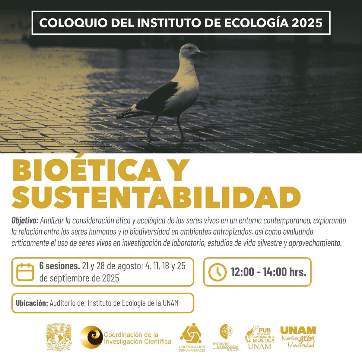 Bioética UNAM (@bioeticaunam) on Twitter photo Participa en el próximo coloquio: “Bioética y sustentabilidad”, que realizamos con el <a href="/IEcologiaUNAM/">Instituto de Ecologia,UNAM</a>.👇🏼 Participa en el próximo coloquio: “Bioética y sustentabilidad”, que realizamos con el <a href="/IEcologiaUNAM/">Instituto de Ecologia,UNAM</a>.👇🏼