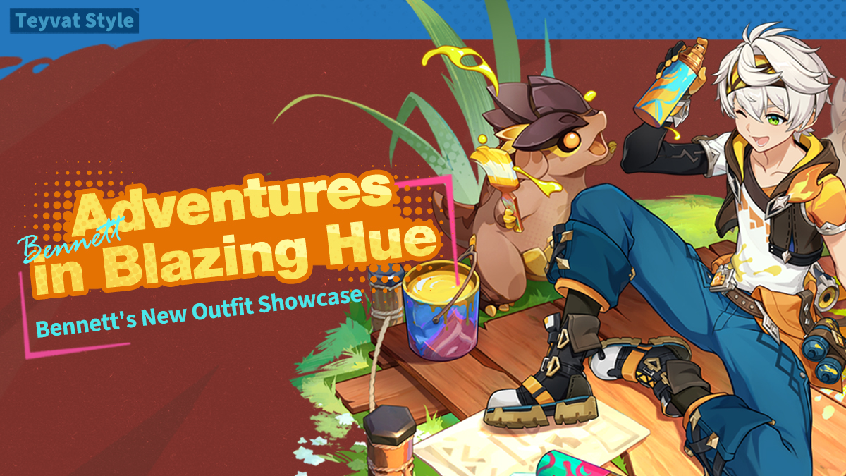 GenshinImpact's tweet photo. Bennett's New Outfit Showcase "Adventures in Blazing Hue"
#GenshinImpact #GenshinImpact5ꓸ8 

Hello Traveler~ Bennett's new outfit "Adventures in Blazing Hue" will be available during the Version 5.8 update. Get it for free during the limited-time event "Sunspray Summer Resort"! Let's check it out~

See Full Details >>> https://t.co/n5W5i99f3i