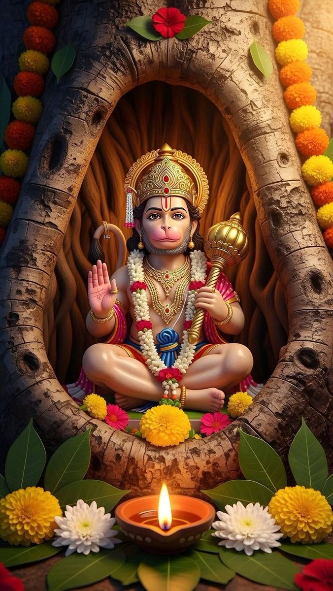 shiwani_pathakk's tweet image. 🚩🚩 अतुलित बल धामं हेमशैलाभ देहं दनुज वन कृशानुं ज्ञानिनाम ग्रगण्यमम्र 🚩🚩
🚩🚩सकल गुण निधानं वानराणाम धीशं रघु पति प्रिय भक्तं वातजातं नमामि 🚩🌹🙏🙏
हे बजरंगबली मेरे x पर जितने भी मित्र उन सब पर अपनी कृपा दृष्टि बनाए रखना 🚩🙏🚩