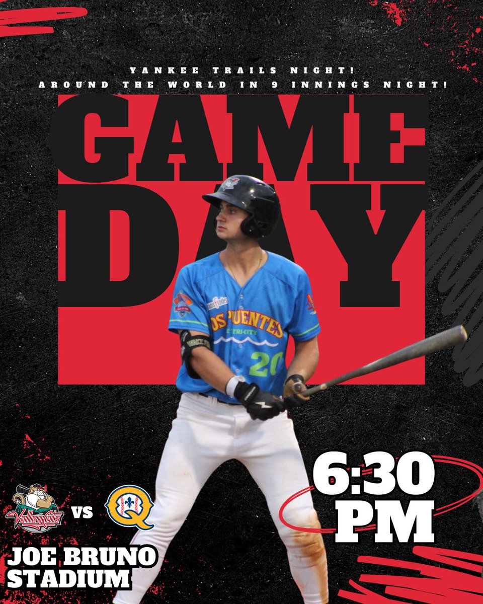 ValleyCats's tweet image. Join us tonight at 6:30PM for Yankee Trails and Around the World in 9 Innings Night!
We will be rocking our Los Puentes De Tri-City uniforms!
🎟️: bit.ly/4kTLPJd
#VamosGatos #Forthe518