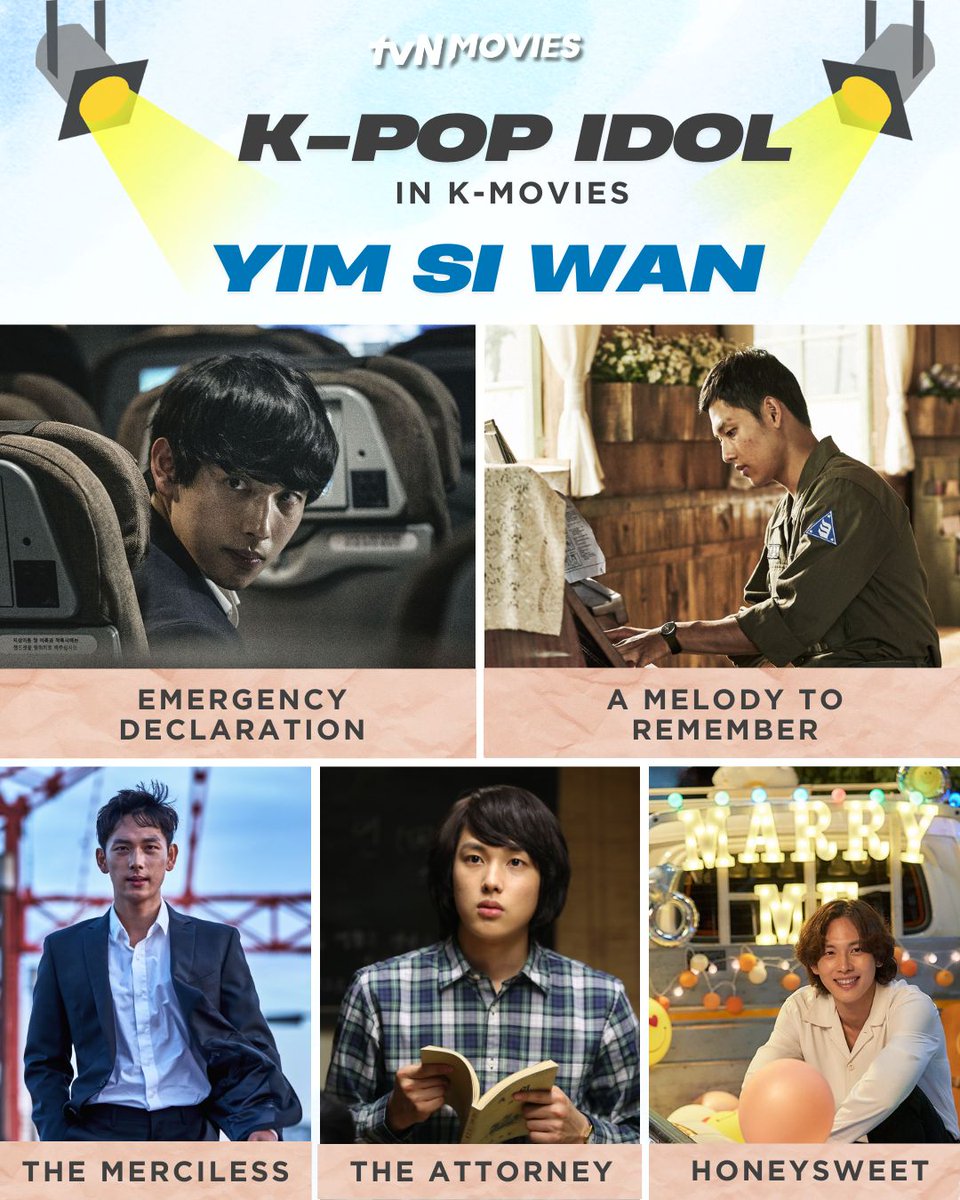 tvN_Movies's tweet image. 🎬✨ From K-pop stage to K-movie stardom!

😎 #YimSiWan made a powerful transition to acting!

#tvNMovies #임시완 #AMelodyToRemember #오빠생각 #EmergencyDeclaration #비상선언 #TheAttorney #변호인 #HoneySweet #달짝지근해7510 #TheMerciless #불한당나쁜놈들의세상
