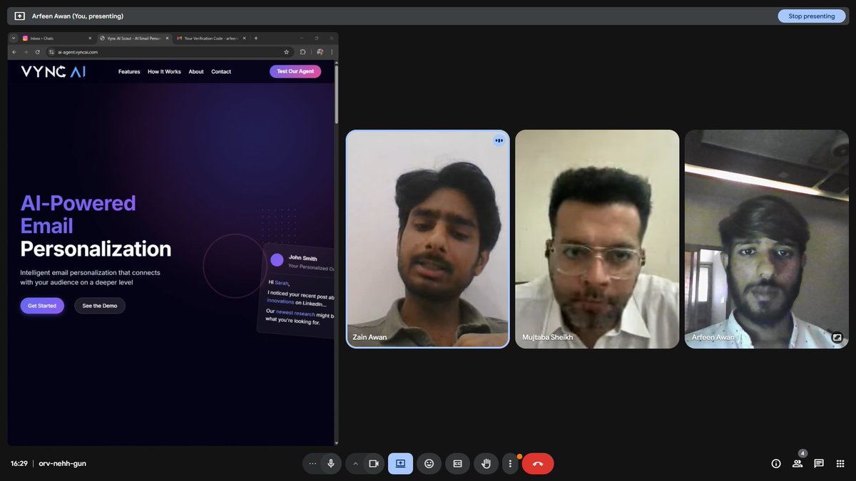 vync_ai's tweet image. Client: “We’re talking to 4 AI startups about a booking assistant chatbot”

Us: shares demo and cold outreach system

Client: “We’re going with Vync AI”

Pitch matters. Portfolio wins.
Let your work talk.

#AI #Chatbot #VyncAI #Automation #StartupWin #ColdOutreach
