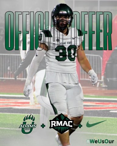 DylanYanovich26's tweet image. All glory to god I am blessed to receive my second official offer to Adams State! Thank you to all the friends, family, and coaches along the way! @asugrizzliesfb @CoachGossageASU @CoachGallasASU @coacholney @PalmerRidgeFB @5asONE @Coach_ZC @COACH_HIMEY
