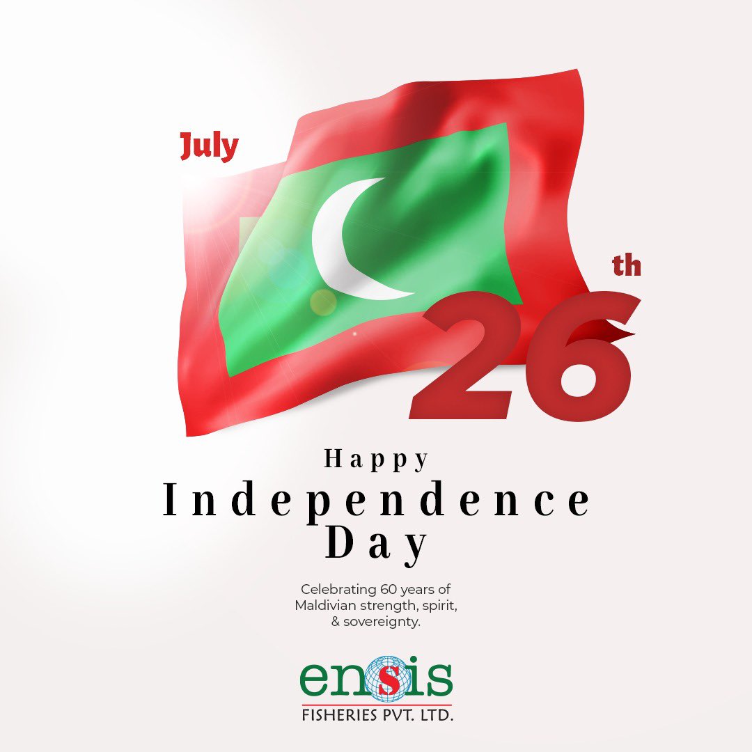 ensisgroup's tweet image. Today we are proud to celebrate 60 years of our beautiful nation’s independence. 

Here’s to our people, our progress, and our paradise. 🇲🇻

#60yearsofindependence