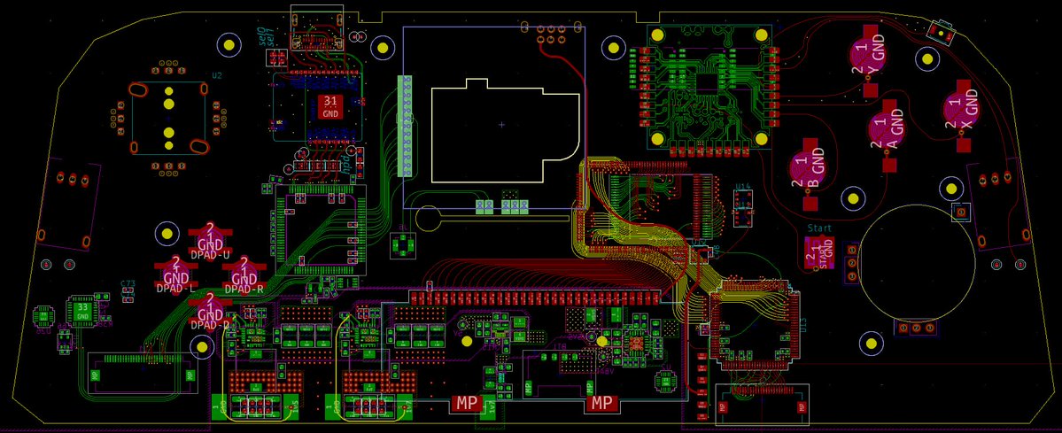 The main PCB for the portable is getting very close to done.

I can already tell this isn't going to be fun at all to assemble. (The PCB, the portable will be easy aside from assembling this PCB)

This is the most integrated PCB I've ever designed, it has been an experience.