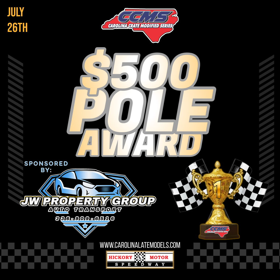 Carolina Pro Late Models Series CPLMS _ CCMS (@cplms09) on Twitter photo The Carolina Crate Modified Series is excited to announce the ๐
๐ ๐๐ง๐ค๐ฅ๐๐ง๐ฉ๐ฎ ๐๐ง๐ค๐ช๐ฅ ๐ผ๐ช๐ฉ๐ค ๐๐ง๐๐ฃ๐จ๐ฅ๐ค๐ง๐ฉ ๐ Pole Award!
July 26th, the driver who lays down the fastest lap in qualifying will take home an extra $500 courtesy of ๐
๐ ๐๐ง๐ค๐ฅ๐๐ง๐ฉ๐ฎ ๐๐ง๐ค๐ช๐ฅ๐! The Carolina Crate Modified Series is excited to announce the ๐
๐ ๐๐ง๐ค๐ฅ๐๐ง๐ฉ๐ฎ ๐๐ง๐ค๐ช๐ฅ ๐ผ๐ช๐ฉ๐ค ๐๐ง๐๐ฃ๐จ๐ฅ๐ค๐ง๐ฉ ๐ Pole Award!
July 26th, the driver who lays down the fastest lap in qualifying will take home an extra $500 courtesy of ๐
๐ ๐๐ง๐ค๐ฅ๐๐ง๐ฉ๐ฎ ๐๐ง๐ค๐ช๐ฅ๐!