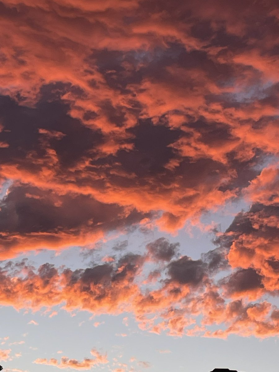 Good Evening!  Calling this one …”Clouds on Fire! “. One of our gorgeous AZ sunsets…😎