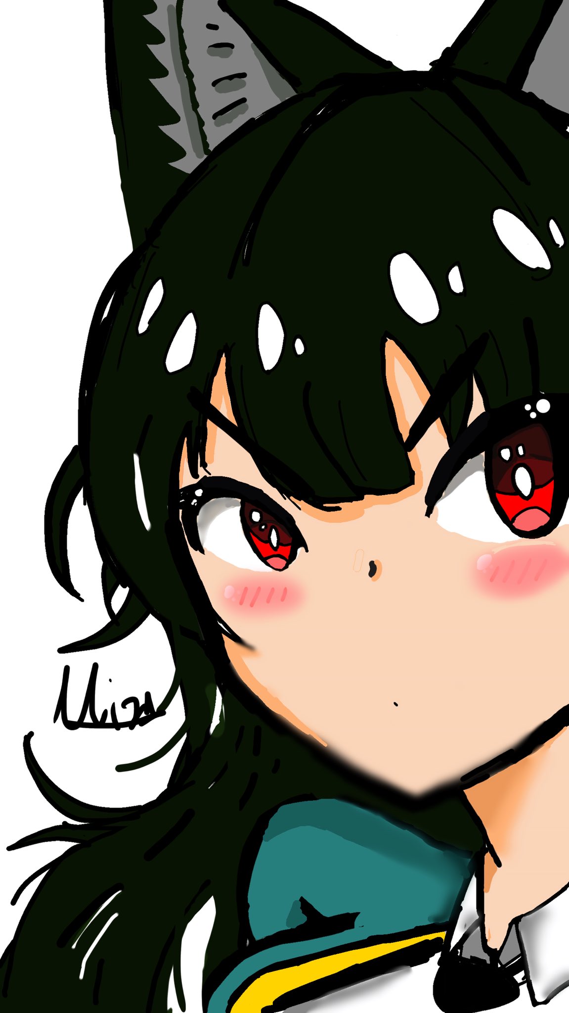 〚あページ〛　手描きイラスト 手描きイラスト オリジナル ハガキサイズ 透明水彩 女の子