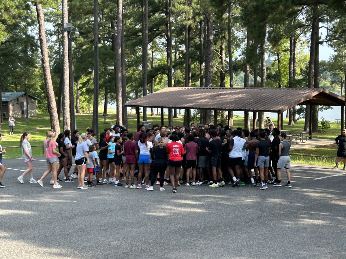 We closed out our summer of strength &amp; conditioning camp with a combined workout at Lake of the Pines!  A huge shoutout to all of our coaches who worked hard all summer with our kids, &amp; a big shoutout to our athletes for committing to being at workouts all summer!   #PACT