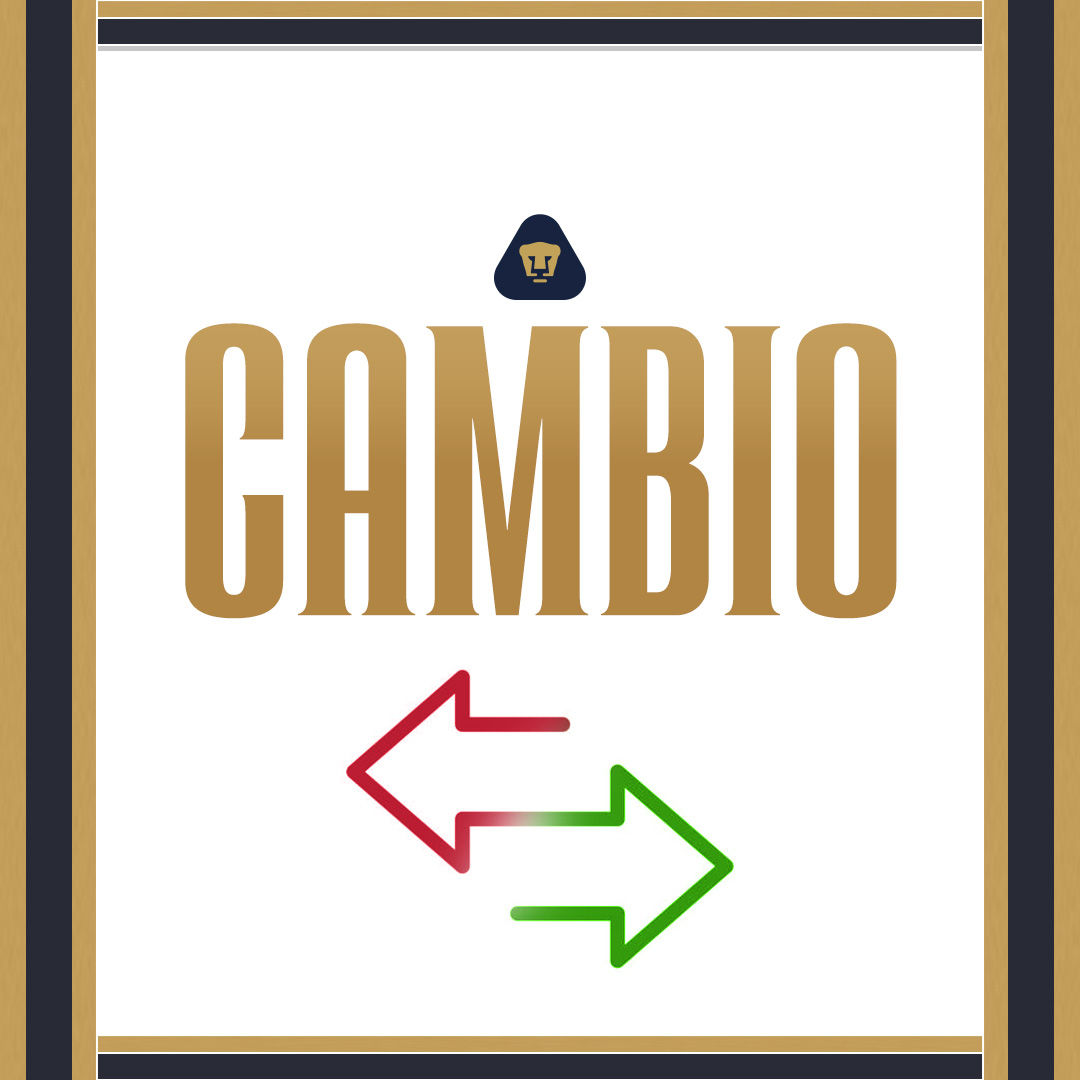 PumasMX's tweet image. #J3 #AP25 #LigaMX
⏱ 85’ I 🐔 Querétaro 0 🆚 2 Pumas 😼
🔄 Cambio de nuestros Pumas
⬅️ Sale:
Guillermo Martínez
➡️ Entra:
Ángel Azuaje
#UnidosPorLaHistoria