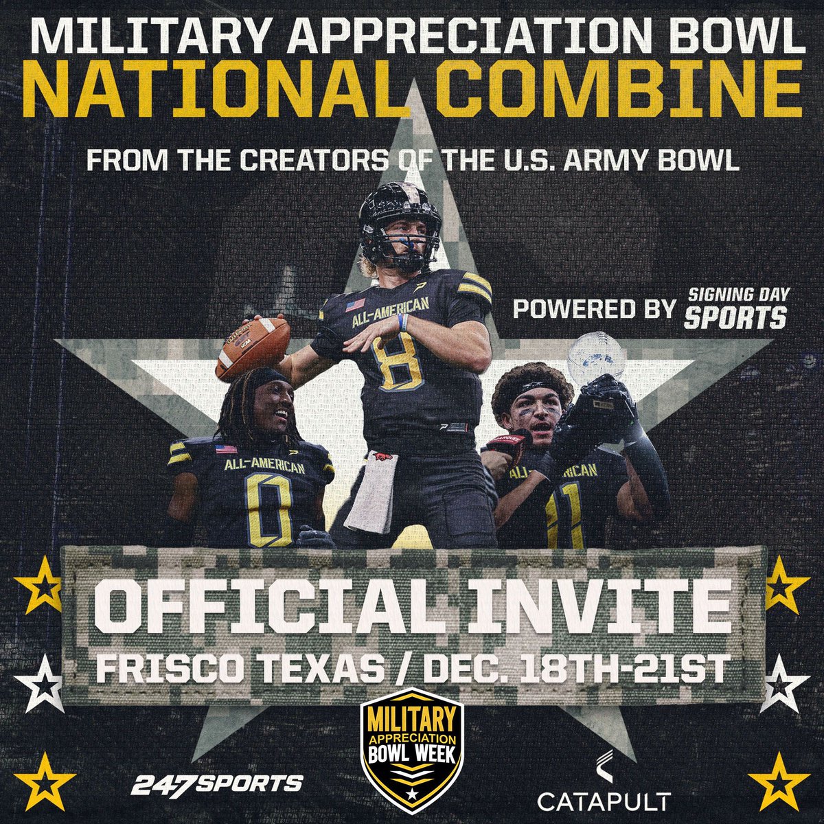 Genesis Allen (Beast) (@genesisdabeast) on Twitter photo Special thanks to <a href="/USArmyBowl/">Military Appreciation Bowl Week</a> <a href="/SDSports/">Signing Day Sports</a> and <a href="/FCoston41738/">Coach Frank Coston</a> for the National Combine invite. TX is on the ⏰. #TrustTheProcess #GrindDontStop #BeastLife
<a href="/247Sports/">247Sports</a> <a href="/catapultsports/">Catapult</a> Special thanks to <a href="/USArmyBowl/">Military Appreciation Bowl Week</a> <a href="/SDSports/">Signing Day Sports</a> and <a href="/FCoston41738/">Coach Frank Coston</a> for the National Combine invite. TX is on the ⏰. #TrustTheProcess #GrindDontStop #BeastLife
<a href="/247Sports/">247Sports</a> <a href="/catapultsports/">Catapult</a>