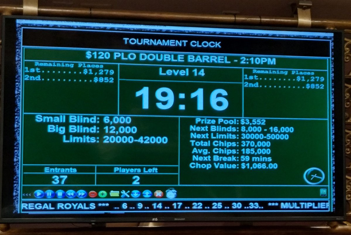 SPPokr's tweet image. Lewis and Jeff were victorious in today's 2pm PLO event. They agreed to a deal giving Jeff the win and the coveted medallion. Thanks to all who joined us at @southpointlv.