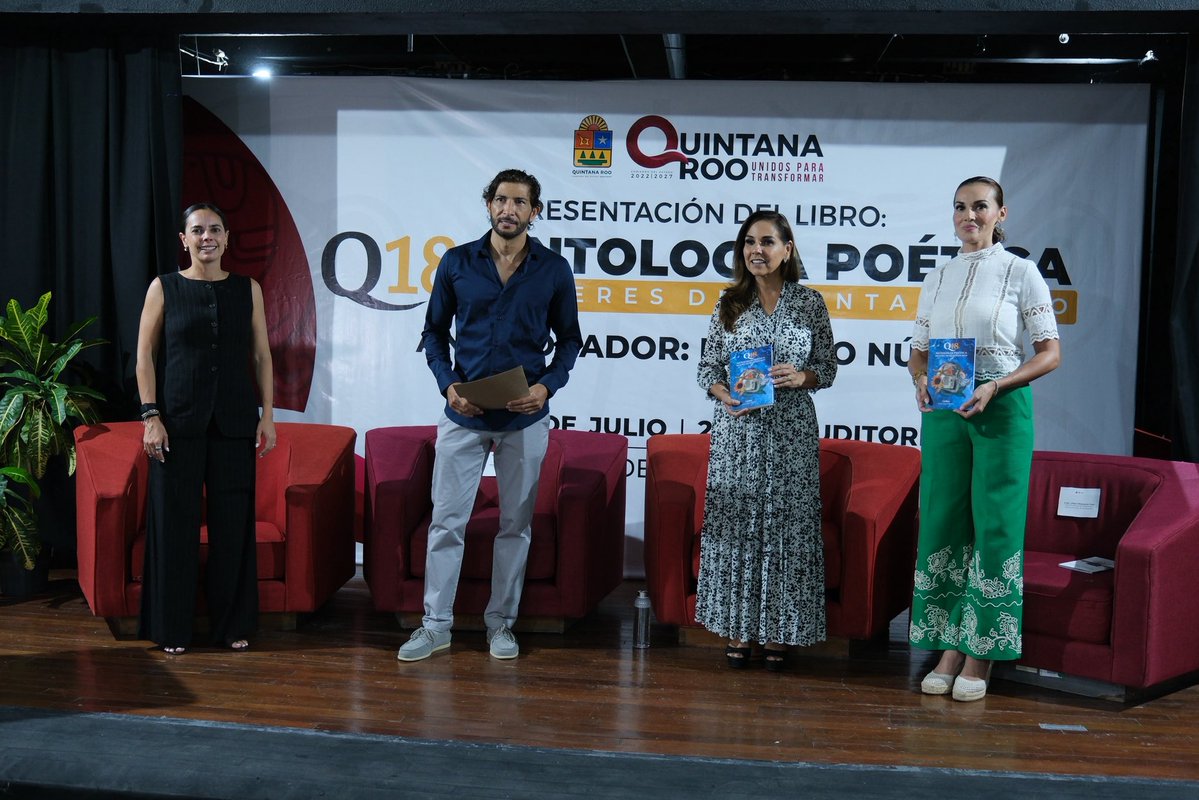 MaraLezama's tweet image. 📚 Asistí a la presentación del libro “Q 18: Antología Poética, mujeres de Quintana Roo”, una obra que da voz al alma, la fuerza y la sensibilidad de 18 autoras quintanarroenses.
A través de la poesía, estas mujeres comparten sus historias, emociones y miradas, reafirmando el…