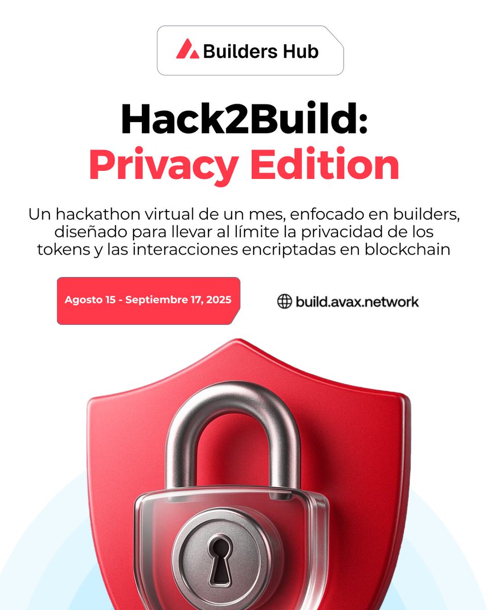 Team1LatAm's tweet image. ¡Ya puedes inscribirte en la Hack2Build: Privacy Edition!
Una hackathon virtual de un mes para llevar la privacidad en blockchain al siguiente nivel.

Construye, aprende y compite por $25.000 USD en premios.

🗓️ Del 15 de agosto al 17 de septiembre 💻 Online 
✍️ Asegura tu cupo…