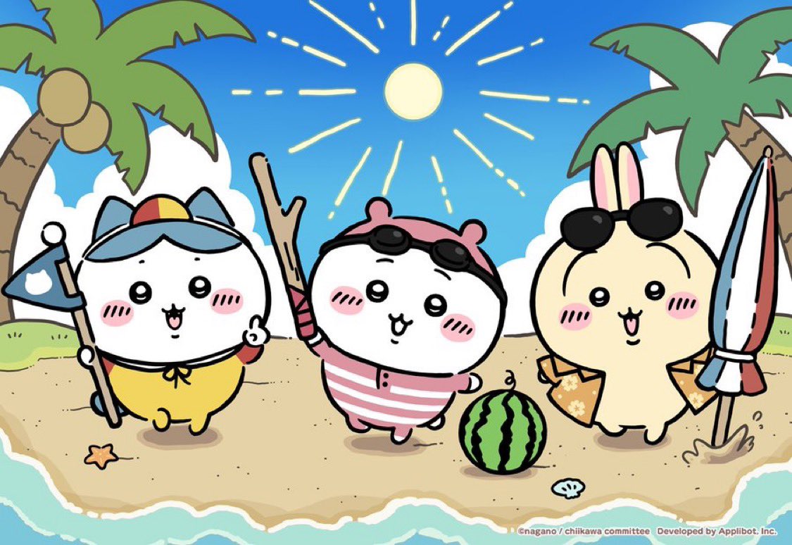 chiikawahing's tweet image. 여름 신상 마스코트로 이거 내주라 😌