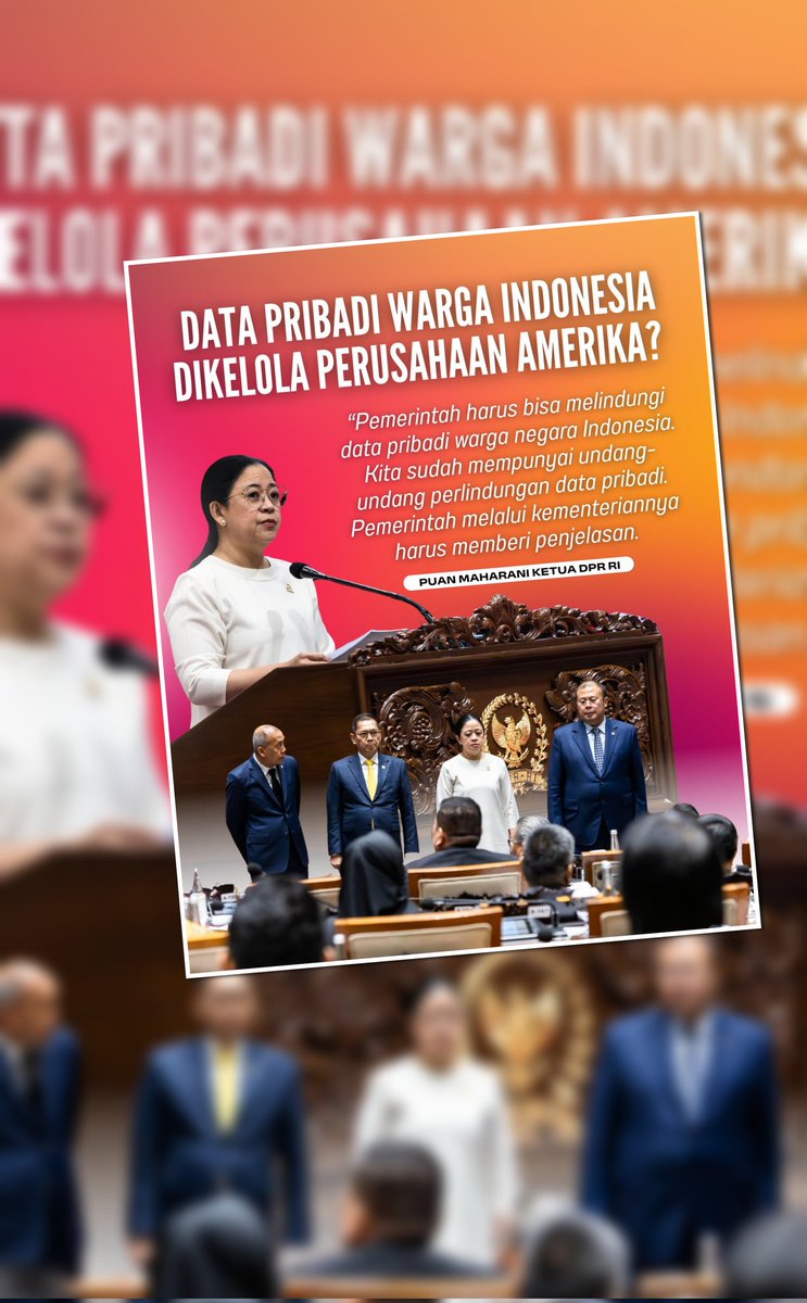 "Weeh ngerih... kalo data penduduk negeri ini digadaikan pada negara lain"

Tanggapan tegas Ketua DPR RI Puan Maharani, "Pemerintah harus bisa lindungi data pribadi WNI!"