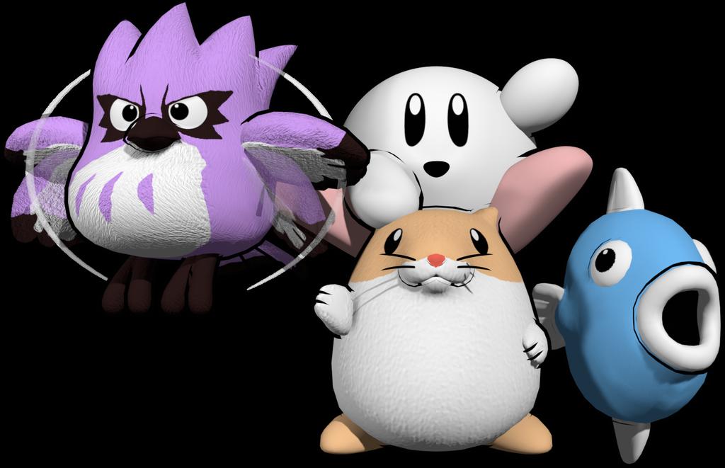 2018Spyro's tweet image. #Kirby #RicktheHamster #KinetheFish #CootheOwl #KirbysDreamLand2 #Gameboy #Blender #Blender3D