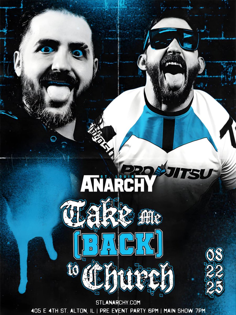 stlanarchy's tweet image. Thank you everyone for the capacity crowd for the 20th Circus Maximus. We return Friday August 22nd for Take Me Back To Church. Already signed for the Gateway Heritage Championship. Vega vs Fitchett. STLANARCHY.COM for 🎟
