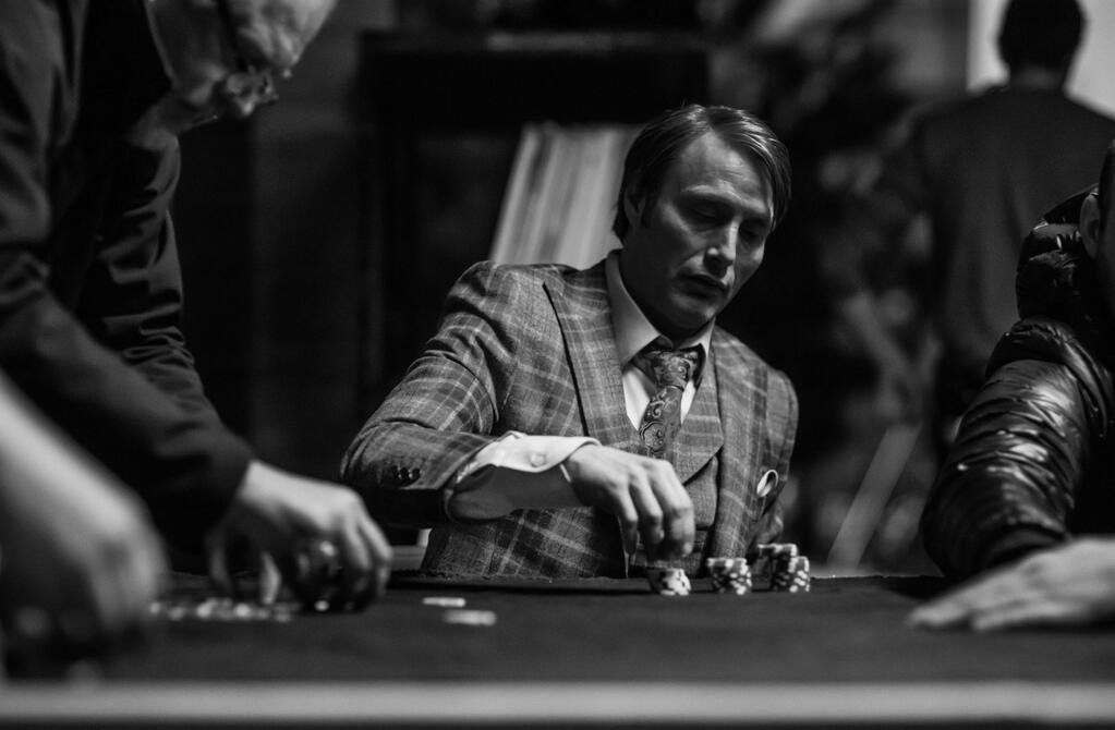 noforts's tweet photo. Mads Mikkelsen playing poker on the set of 'Hannibal' https://t.co/ifZP828xVO