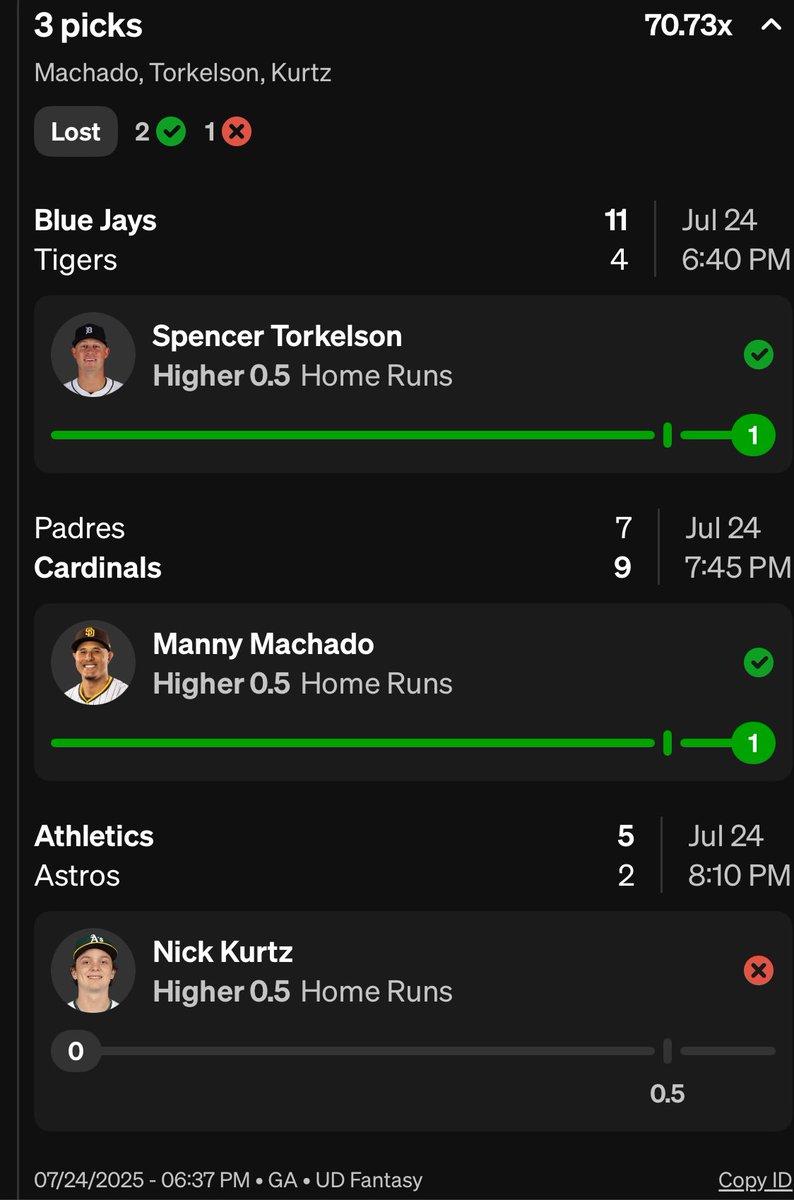 TheJamesEdrick's tweet image. I just needed 1 homer yesterday and this mf Nick Kurtz homers 4 times today…
I’m frozen