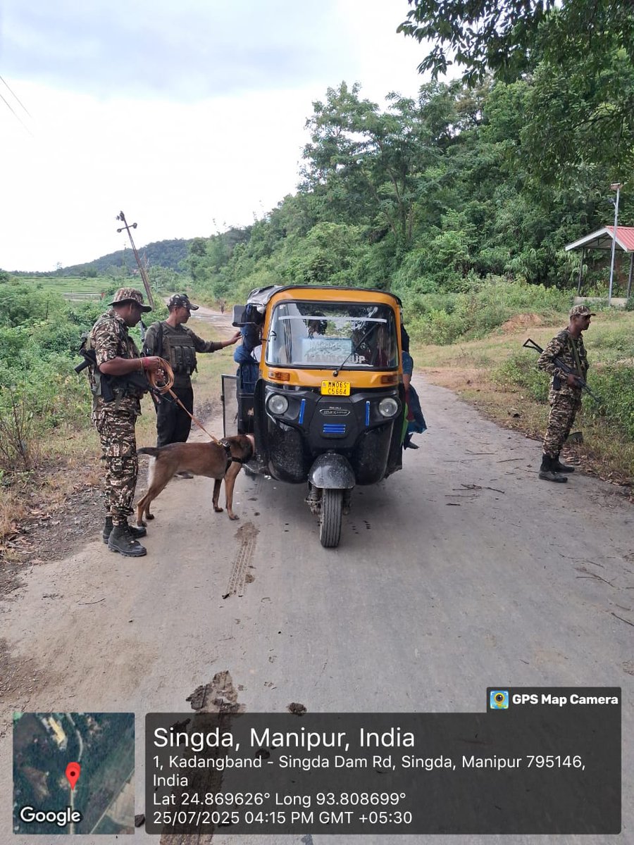 M&N Sector CRPF (@mnp_2018) on Twitter photo On 25.07.2025 (1200-1900 hrs) CRPF established a mobile Check Post(MCP) at different strategic palaces in Manipur. A total of 913 vehicles were inspected, and 1622 individuals were frisked.#CRPF remains dedicated to ensuring peace and stability in Manipur.
<a href="/HMOIndia/">गृहमंत्री कार्यालय, HMO India</a>
<a href="/crpfindia/">🇮🇳CRPF🇮🇳</a> On 25.07.2025 (1200-1900 hrs) CRPF established a mobile Check Post(MCP) at different strategic palaces in Manipur. A total of 913 vehicles were inspected, and 1622 individuals were frisked.#CRPF remains dedicated to ensuring peace and stability in Manipur.
<a href="/HMOIndia/">गृहमंत्री कार्यालय, HMO India</a>
<a href="/crpfindia/">🇮🇳CRPF🇮🇳</a>