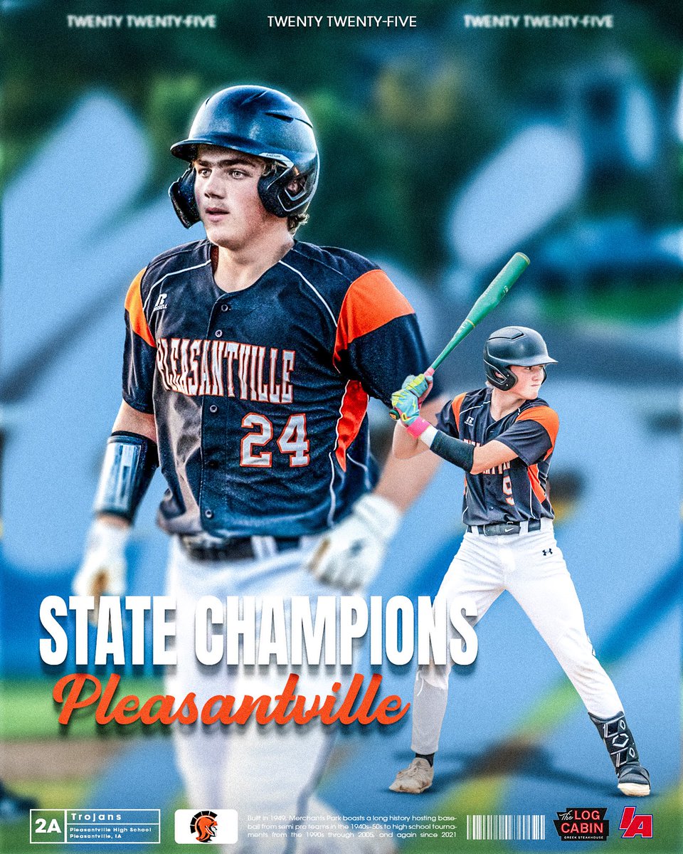 PLEASANTVILLE REIGNS 🏆 

The Trojans cap a one-loss 2025 campaign with their FIRST EVER state baseball title!

Powered by Log Cabin Steakhouse 🥩 

#IAbaseball X #iahsbsb