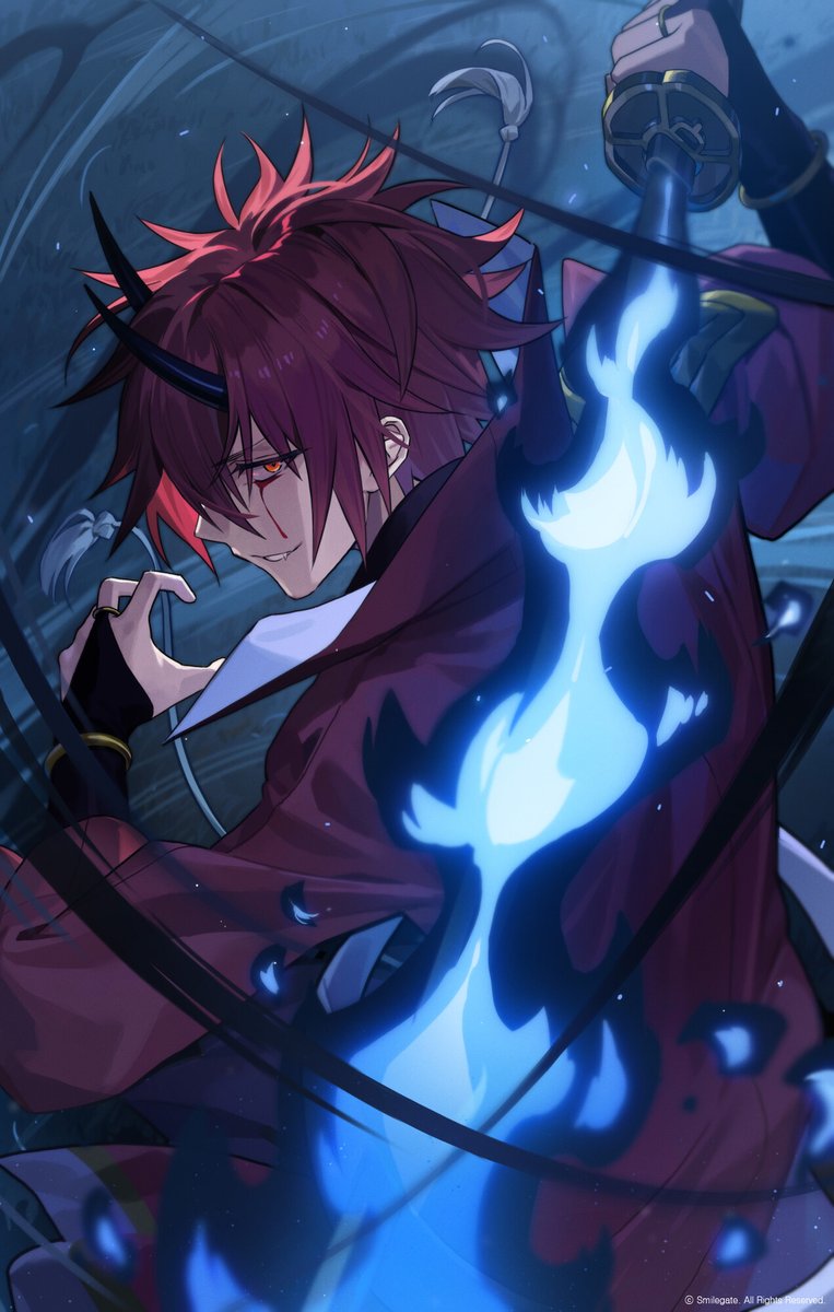 ONGDAL2's tweet image. [Epic7 x Got Reincarnated as a Slime] 
Benimaru
#epic7 #official #illustration 🎨