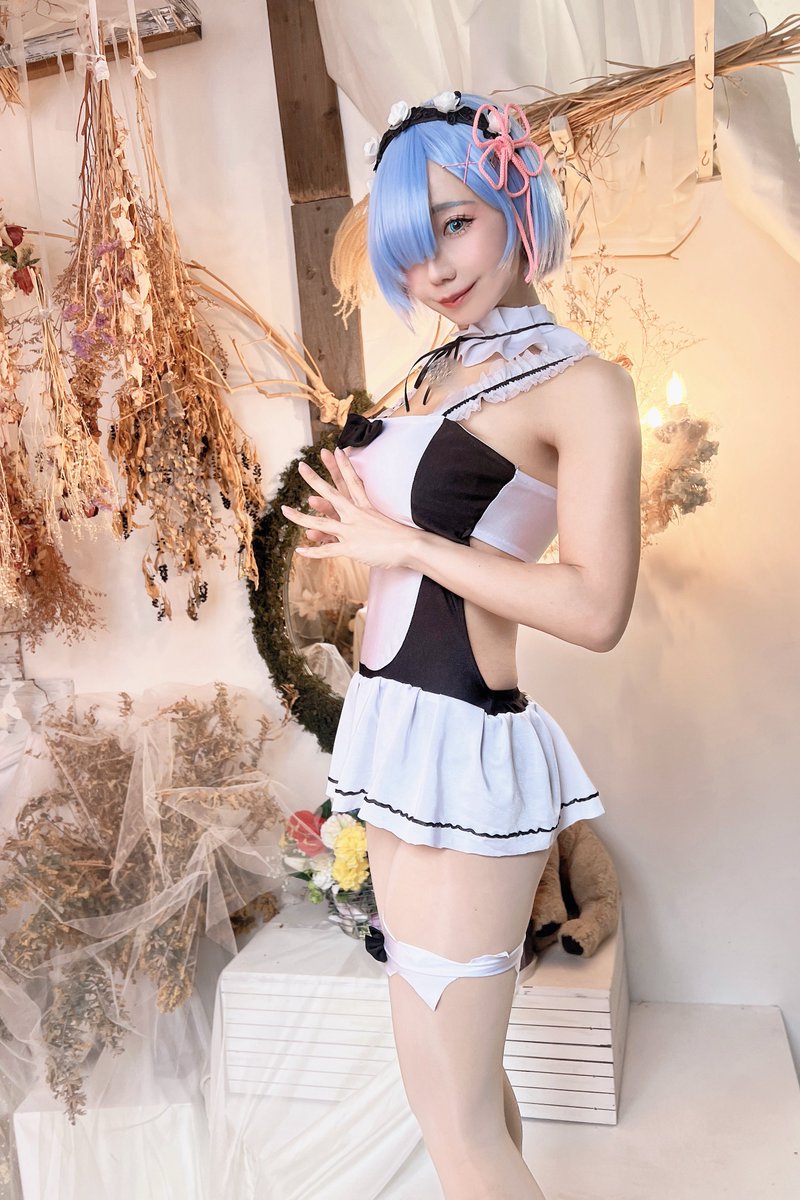 rionsakura's tweet image. おはようございますレムりん🩵🤍🖤