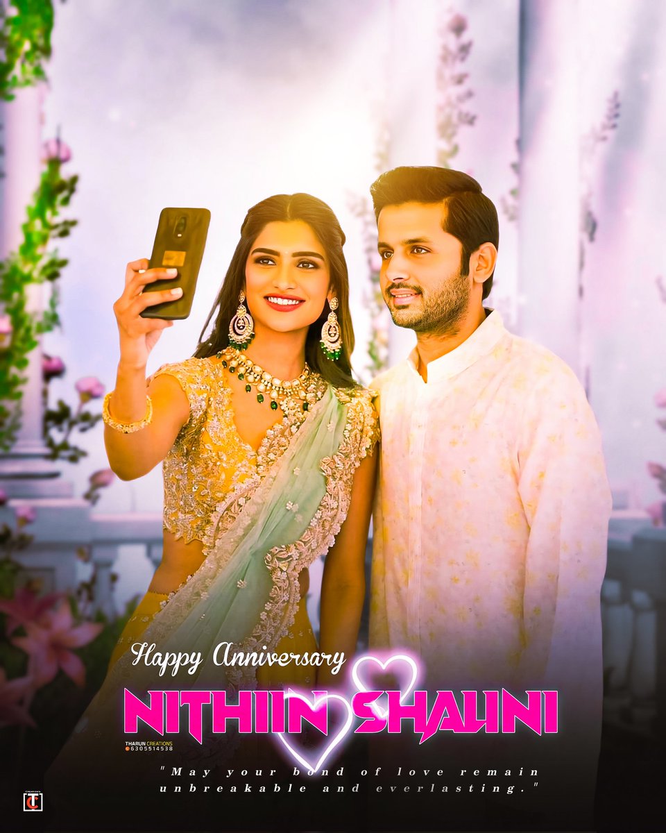 Wishing the ever-graceful couple <a href="/actor_nithiin/">nithiin</a> &amp; #Shalini a very Happy Wedding Anniversary! 💫💍
Here’s to many more years of love, laughter &amp; cherished moments together ❤️

#NithiinShalini #WeddingAnniversary