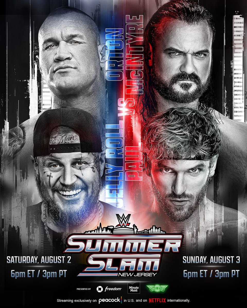 SummerSlam's tweet image. .@RandyOrton joins forces with @JellyRoll615 to take on @DMcIntyreWWE and @LoganPaul at #SummerSlam! π₯
π @MetLifeStadium
ποΈ bit.ly/3GDD1cA