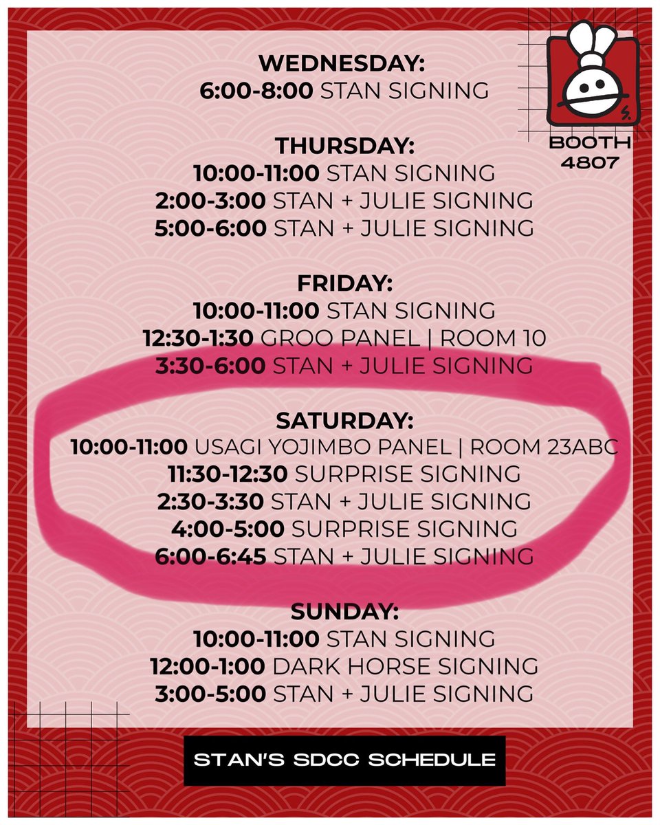 Jared_Cullum's tweet image. Hey friends! If you’re at SDCC come join me, my friend @comicnerd1988 and the legend, Stan Sakai for a panel at room 23ABC 10am!